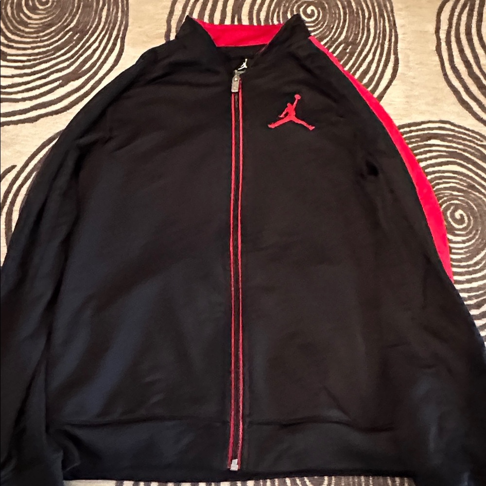 Black and Red Zip-Up Jacket